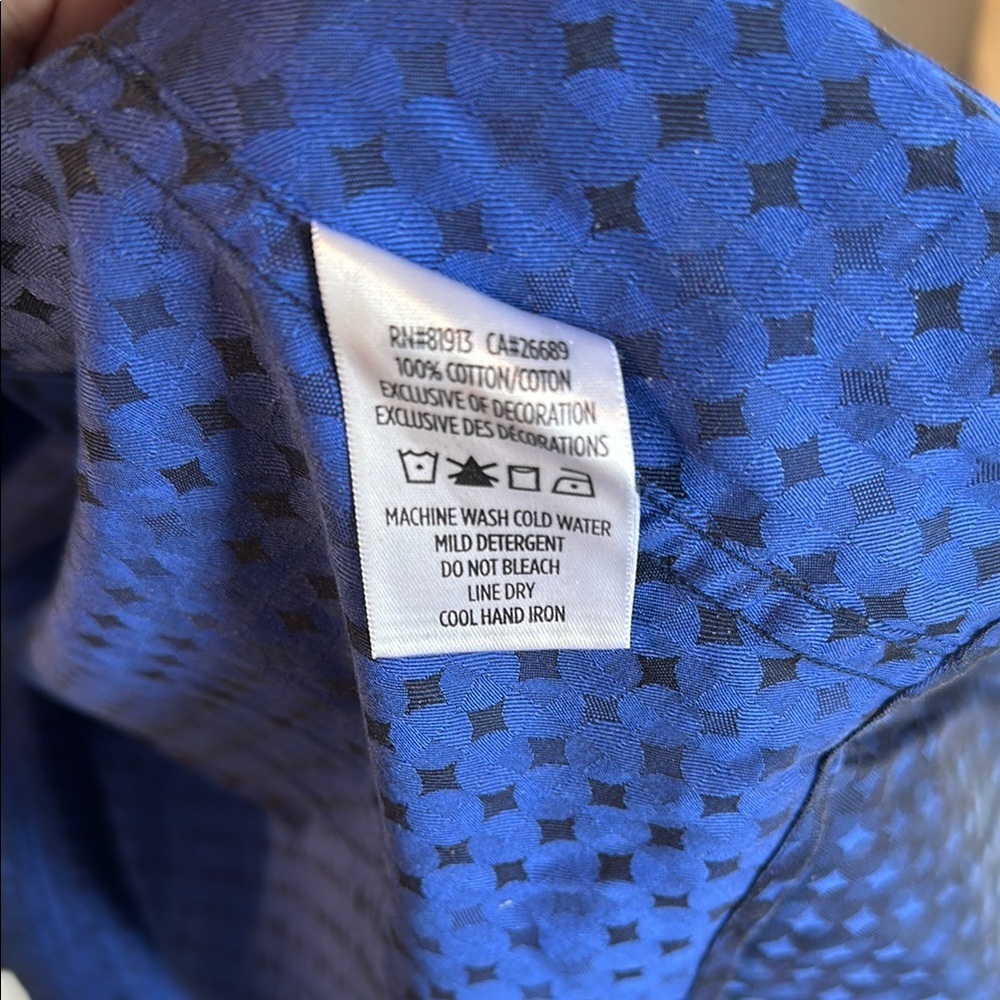 Robert Graham Men's Blue Patterned Shirt - Picture 5 of 5